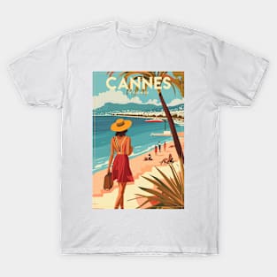 Cannes, France, Vintage Travel Poster T-Shirt